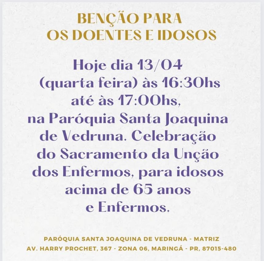 Dia 13/04 - 16h30 às 17h00